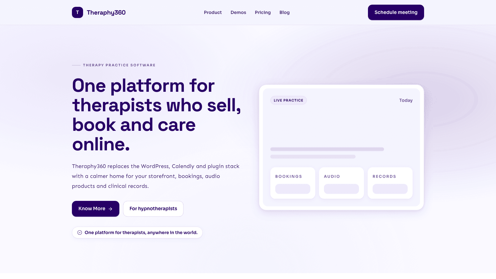 Theraphy360 — The complete platform for modern therapists