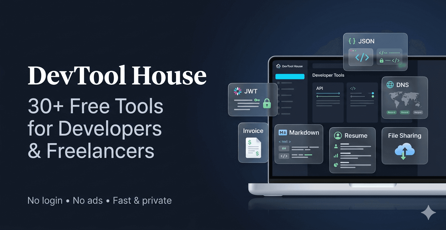 DevTool House: 30+ Free Developer Tools & Online Utilities in One Place